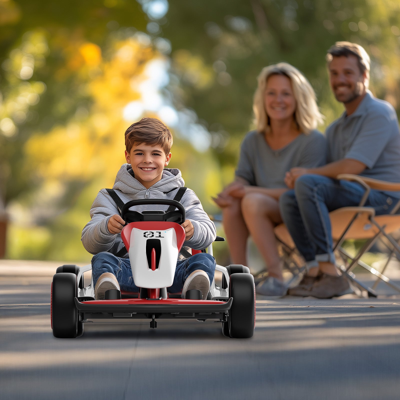 LIGIANT Planet X8 24V Electric Go Kart, Christmas Racing Gift for Kids