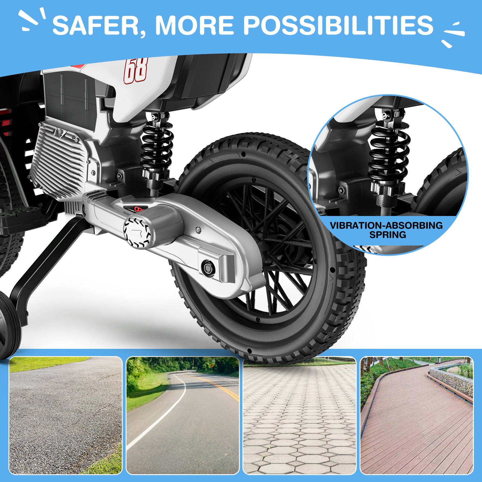 LIGIANT S6 12V Kids Motorcycle, Cool Holiday Gift for Boys & Girls