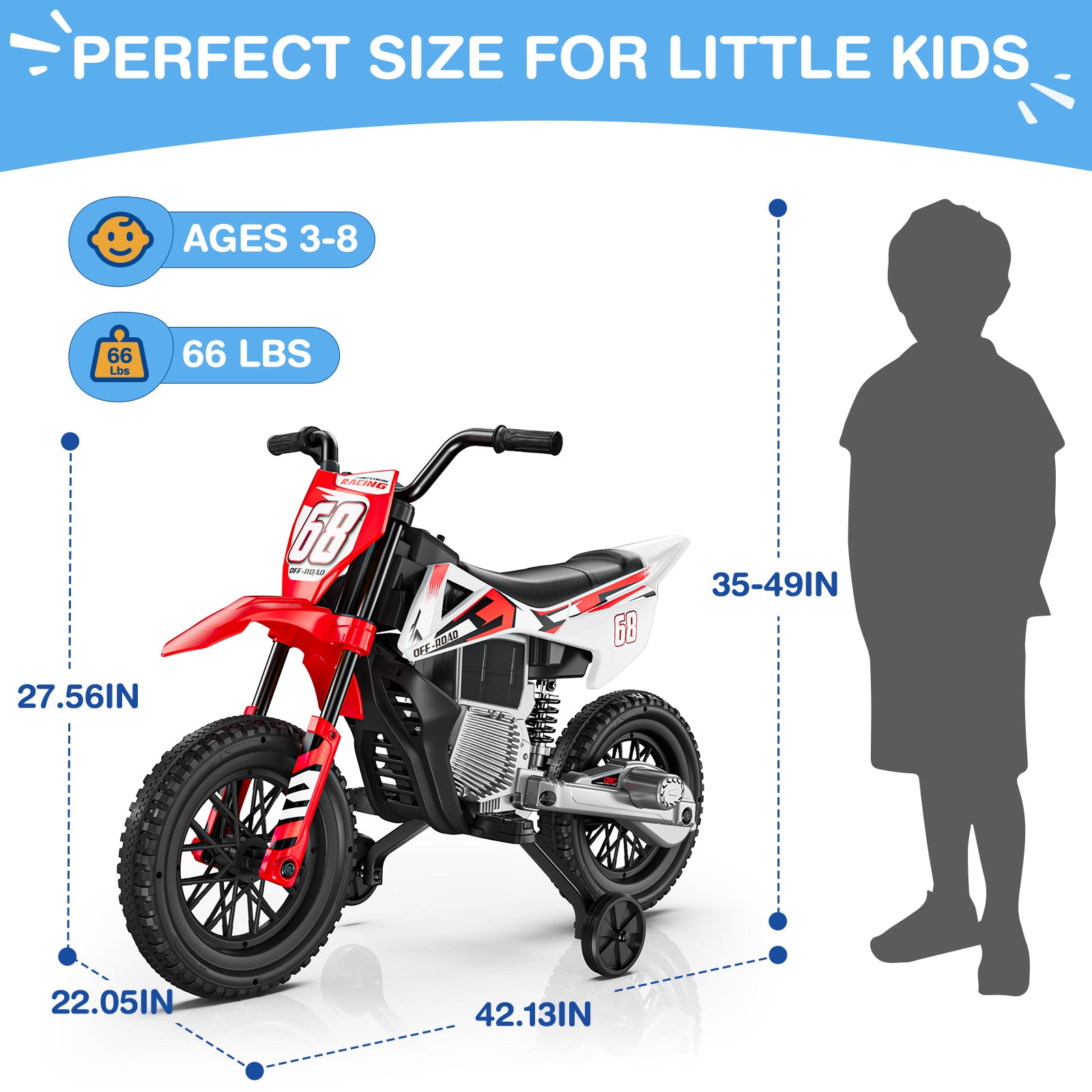 LIGIANT S6 12V Kids Motorcycle, Cool Holiday Gift for Boys & Girls