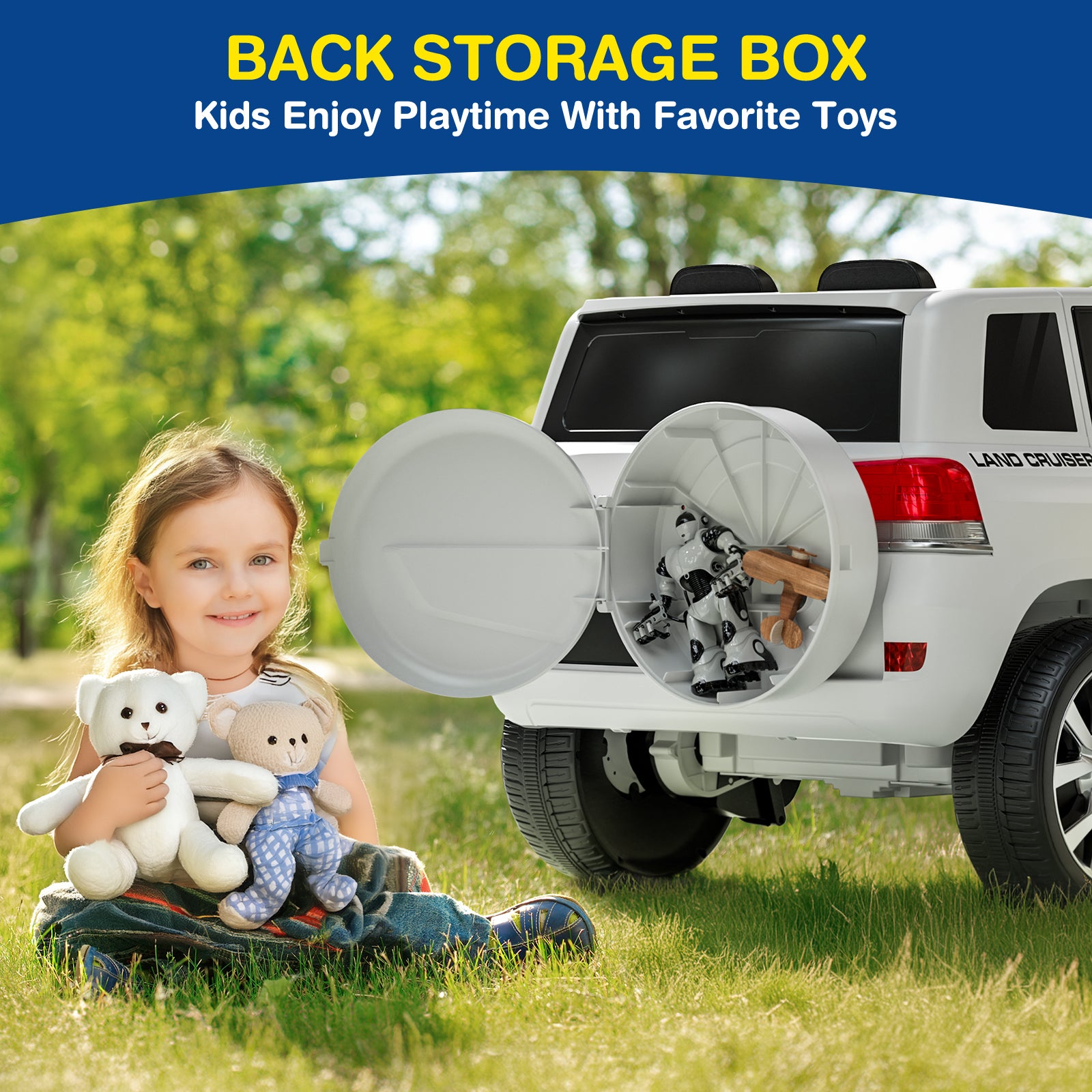 LIGIANT 12V 2 Seater Kids Electric Police Car, Christmas Gift for Boys & Girls