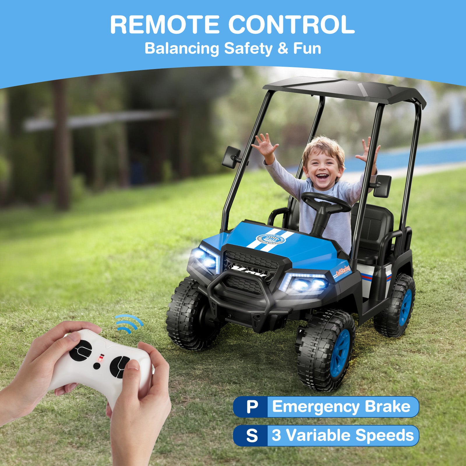 24V 4-Seater Kids Golf Cart - 4WD & Remote Control | LIGIANT R9