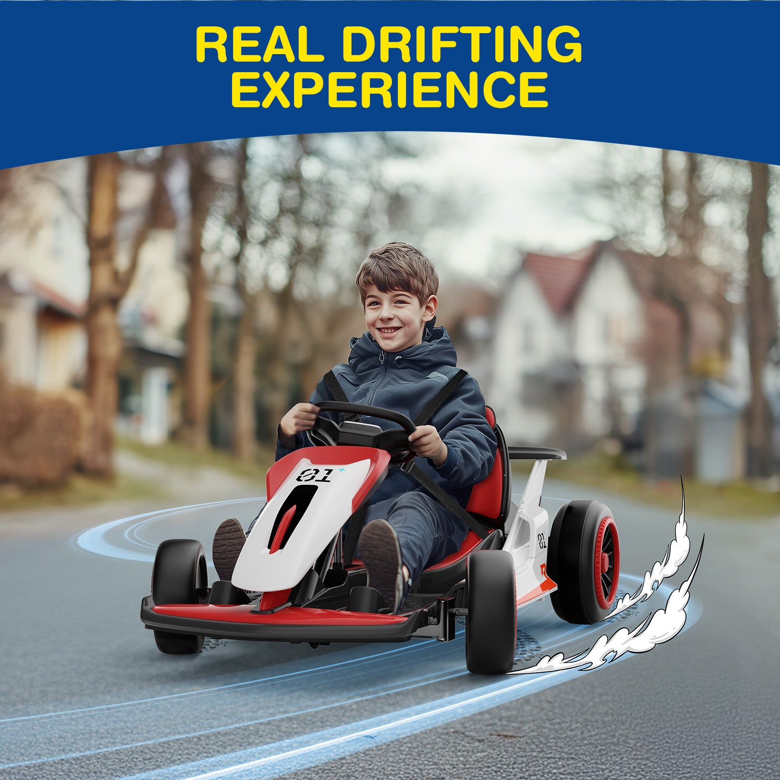 LIGIANT Planet X8 24V Electric Go Kart, Christmas Racing Gift for Kids