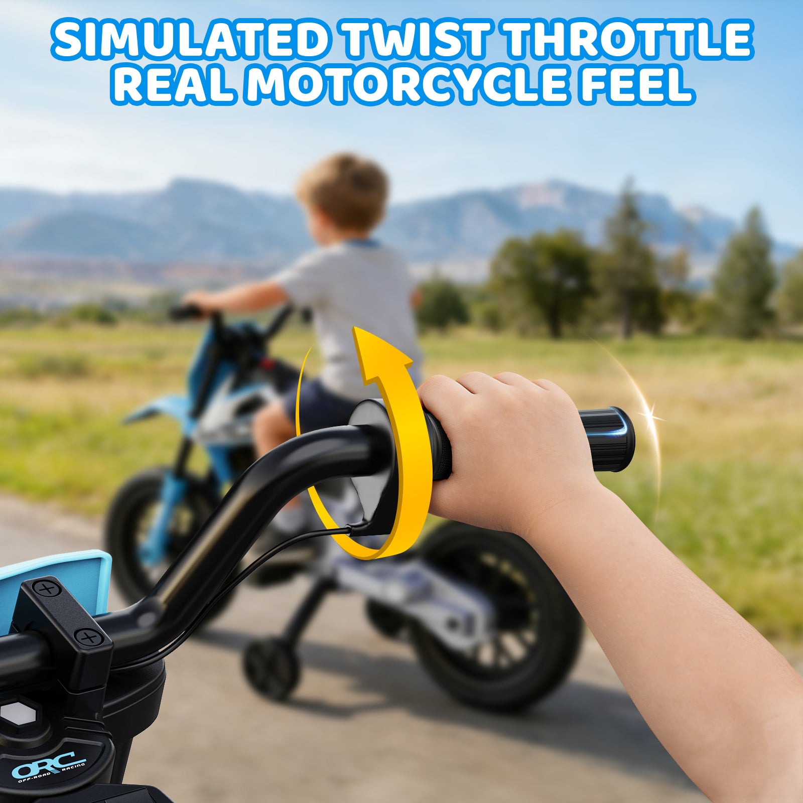 LIGIANT 24V 5Ah Kids Motorcycle, 2WD Kids Electric Dirt Bike for Big Kids