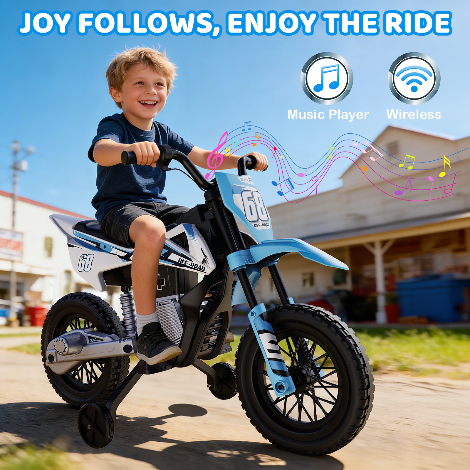 LIGIANT 24V 5Ah Kids Motorcycle, 2WD Kids Electric Dirt Bike for Big Kids