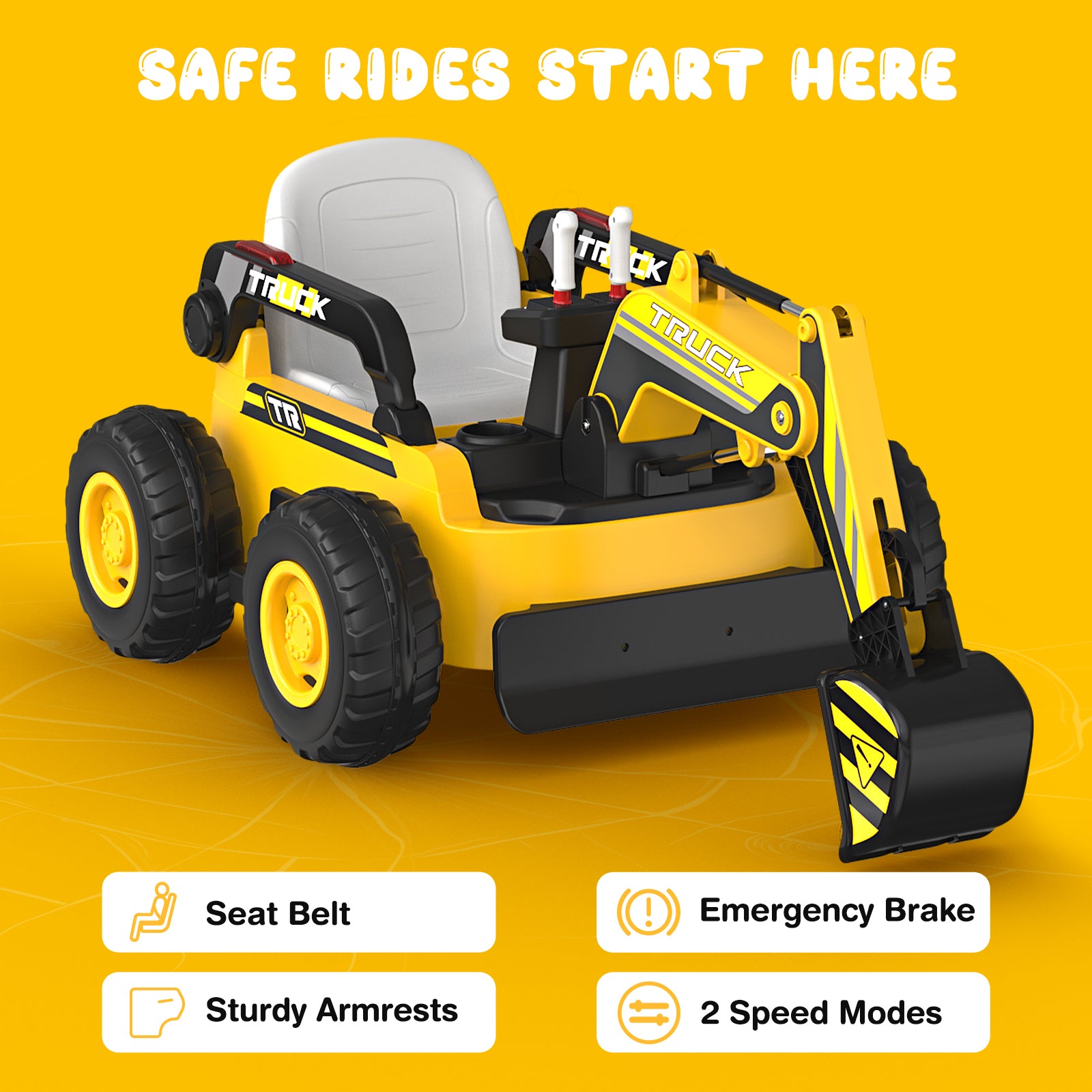 LIGIANT N9 Ride on Excavator, Christmas Construction Fun Gift