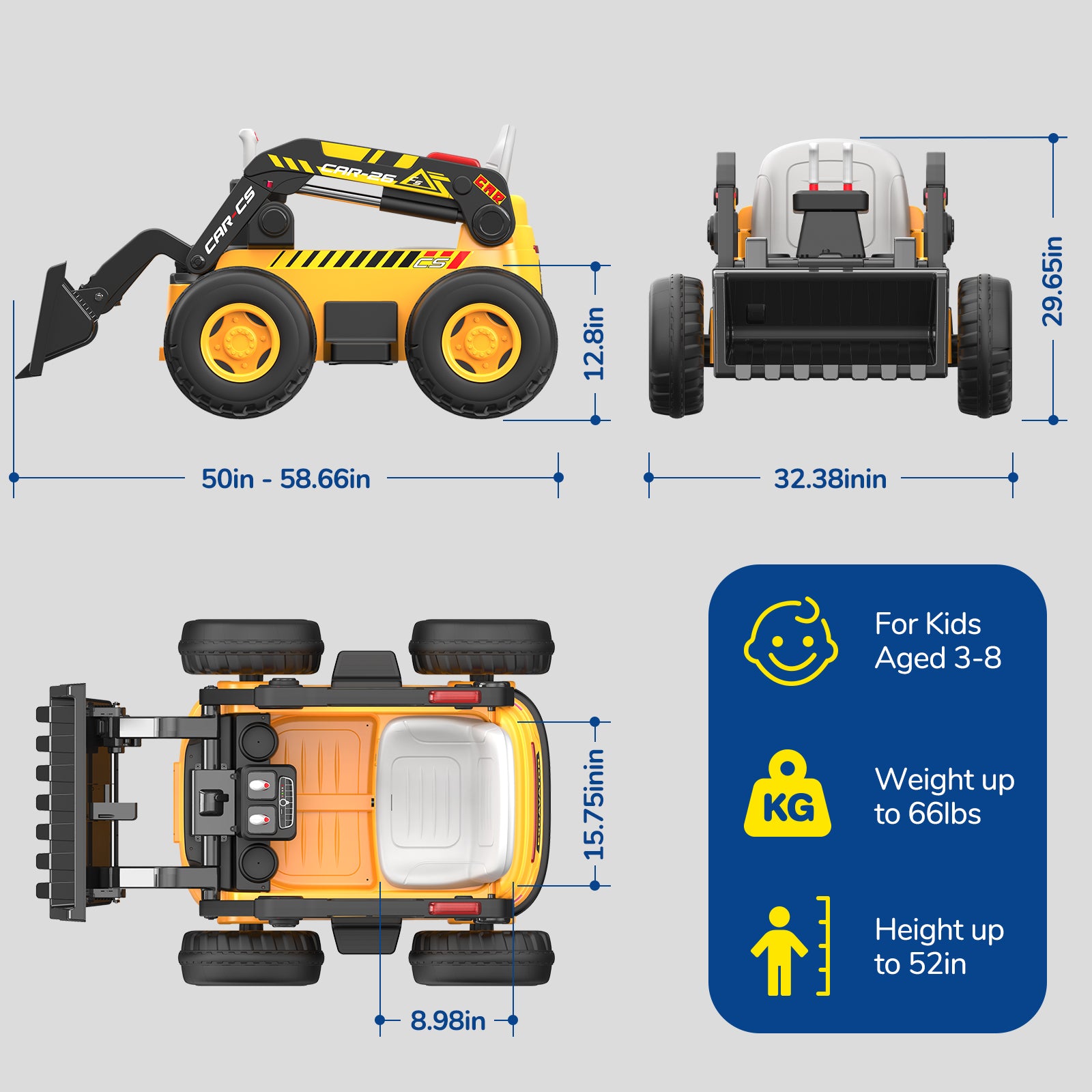 LIGIANT N8 Interactive Bulldozer, Fun Holiday Gift for Children