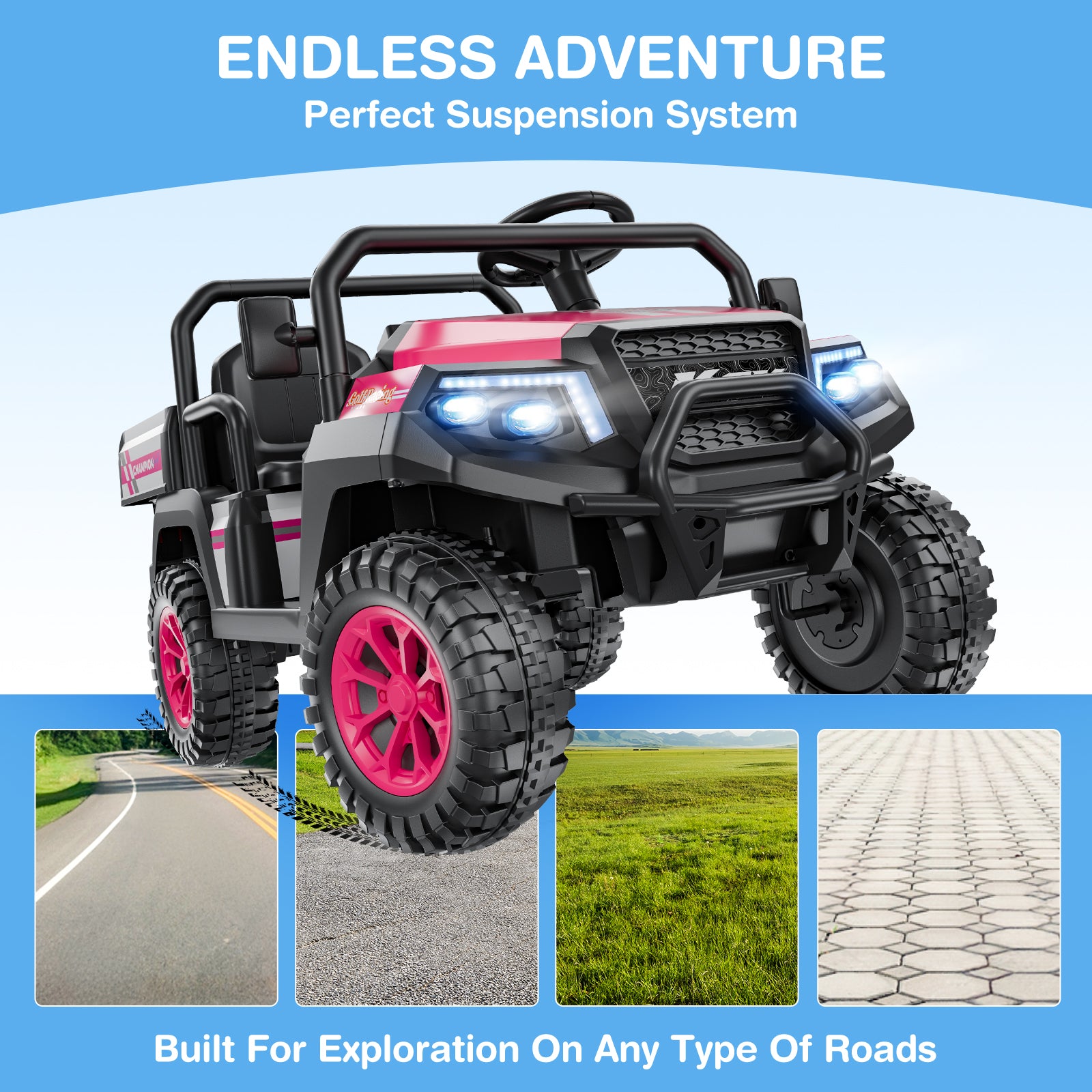 LIGIANT R8 2-Seater Electric UTV Car, Off-Road Christmas Adventure