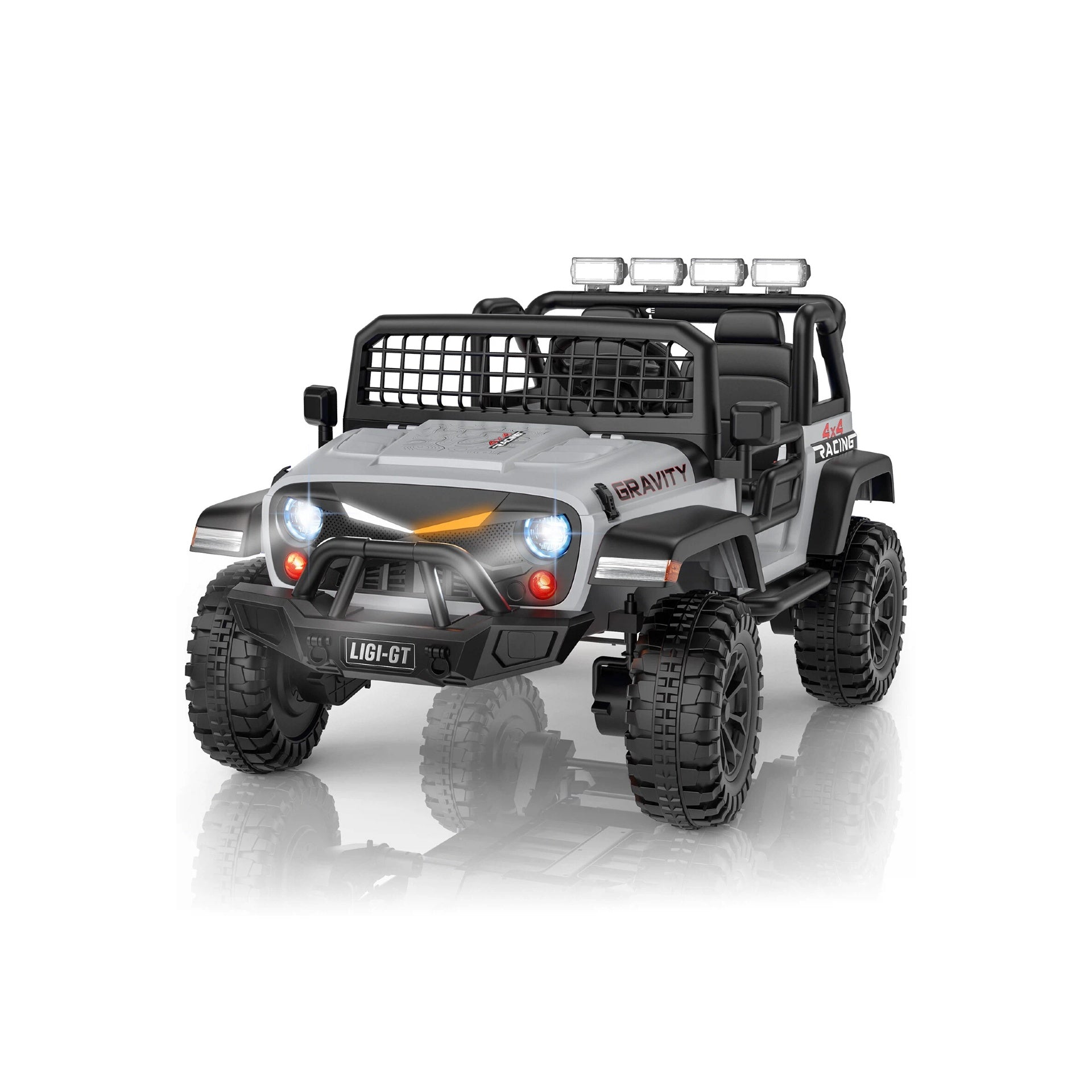 Toy off-road vehicle with a white background